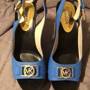 Brand new Michael kors wedges blue